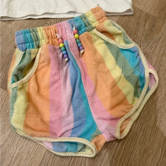 Lola + The Boys |  Rainbow terry Shorts - Picture 2 of 9